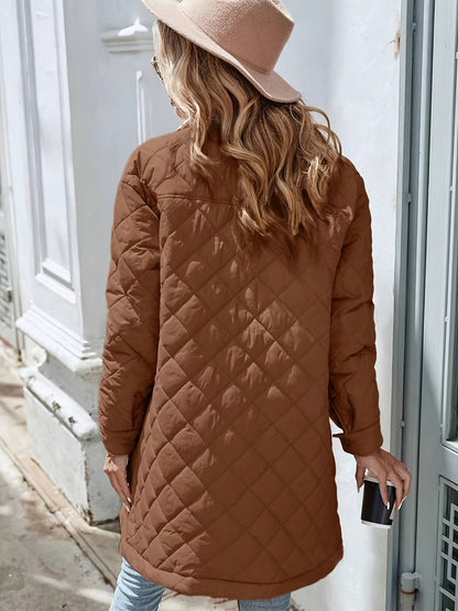 Noa | Quilted puffy jacket in solid colour