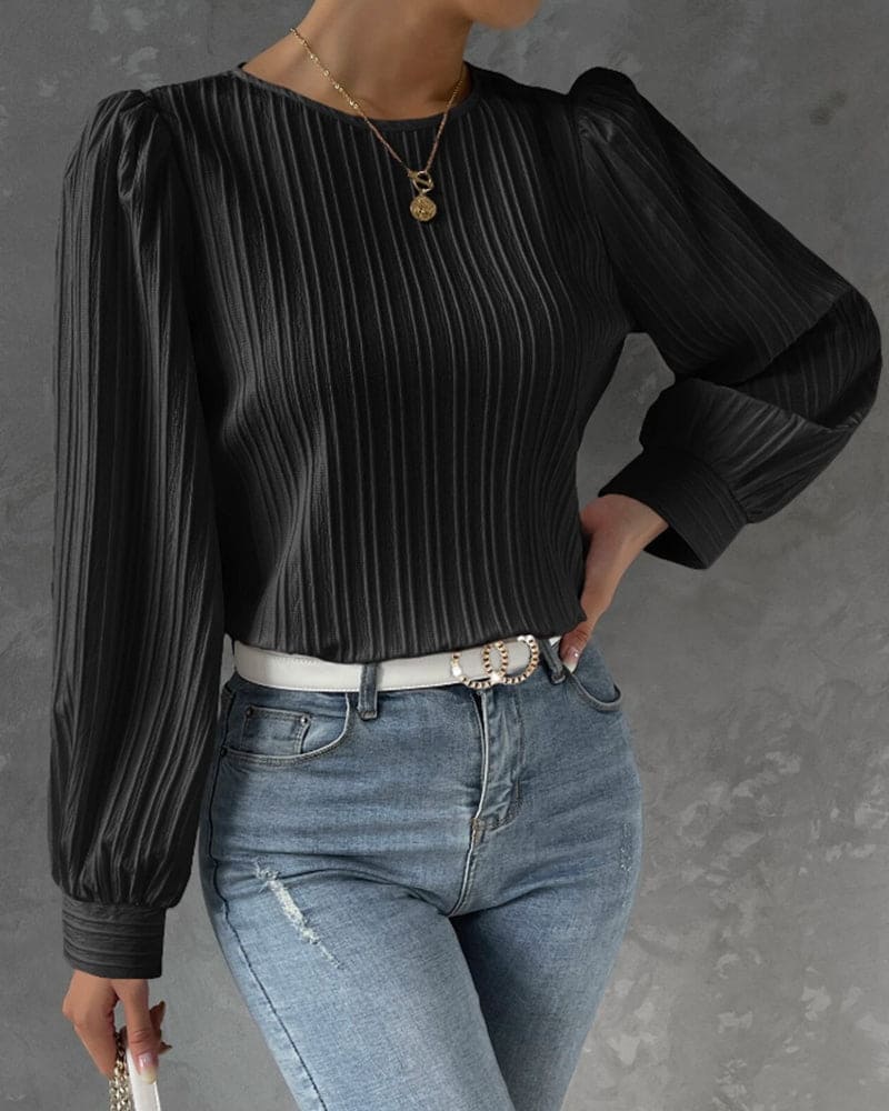 Olivia | Blouse with Lantern Sleeves