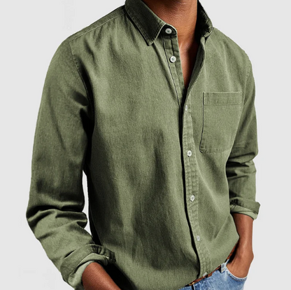 Peter | Cotton Linen Men's Shirt