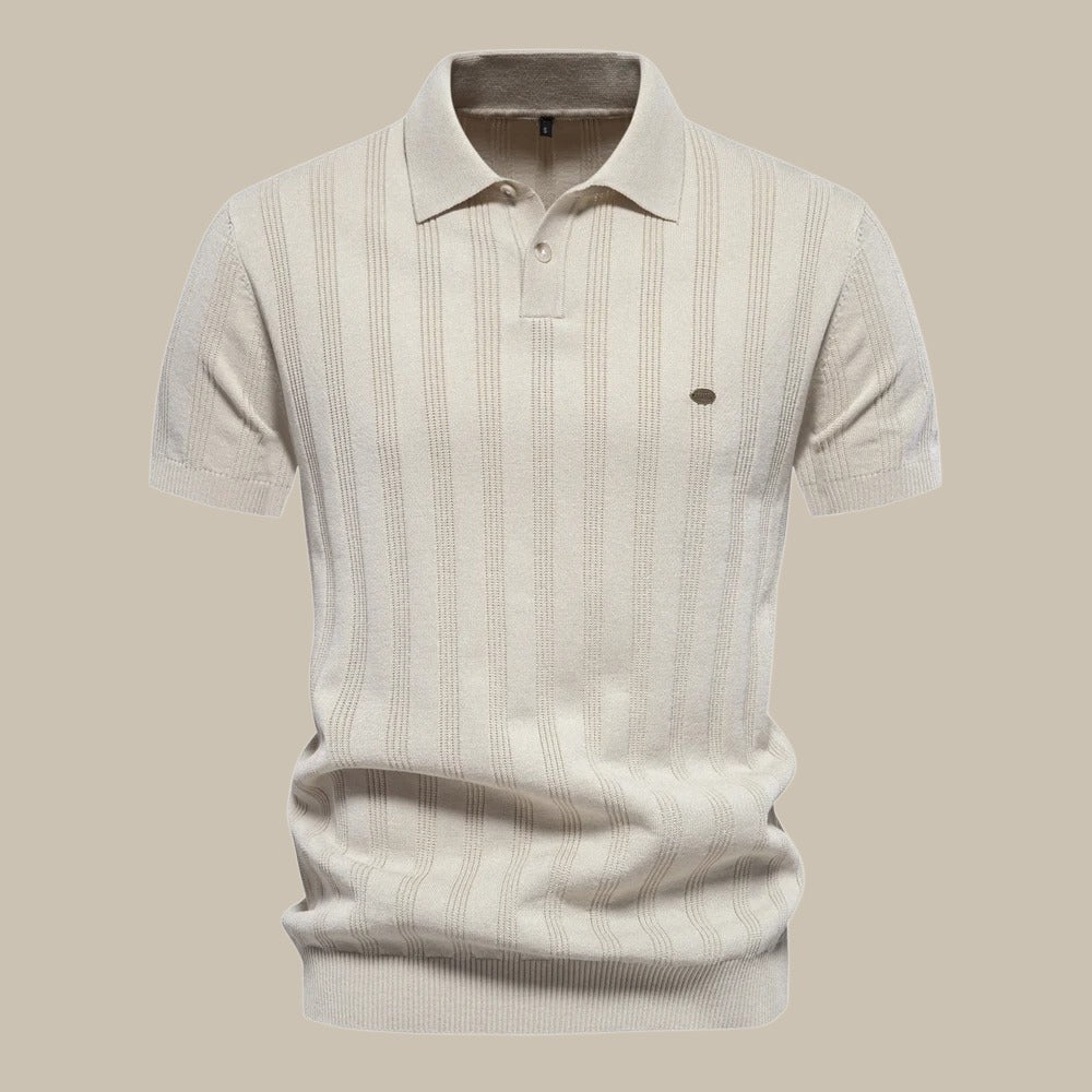 Peutrey | Stylish Wool Polo with Short Sleeves
