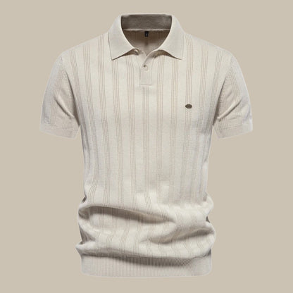 Peutrey | Stylish Wool Polo with Short Sleeves