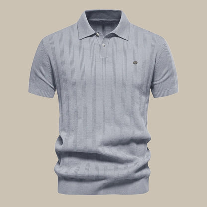 Peutrey | Stylish Wool Polo with Short Sleeves