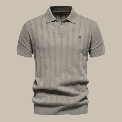 Peutrey | Stylish Wool Polo with Short Sleeves