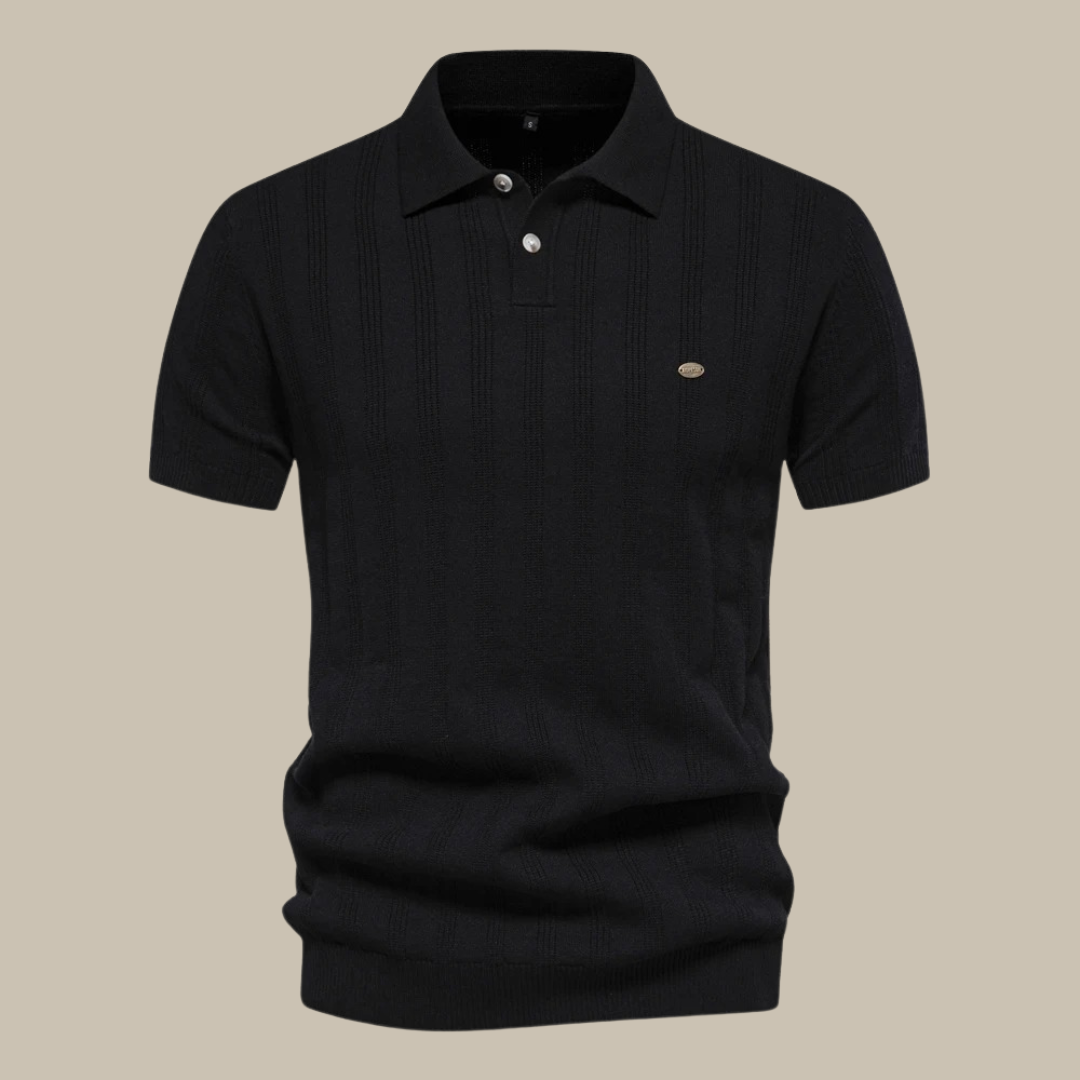 Peutrey | Stylish Wool Polo with Short Sleeves