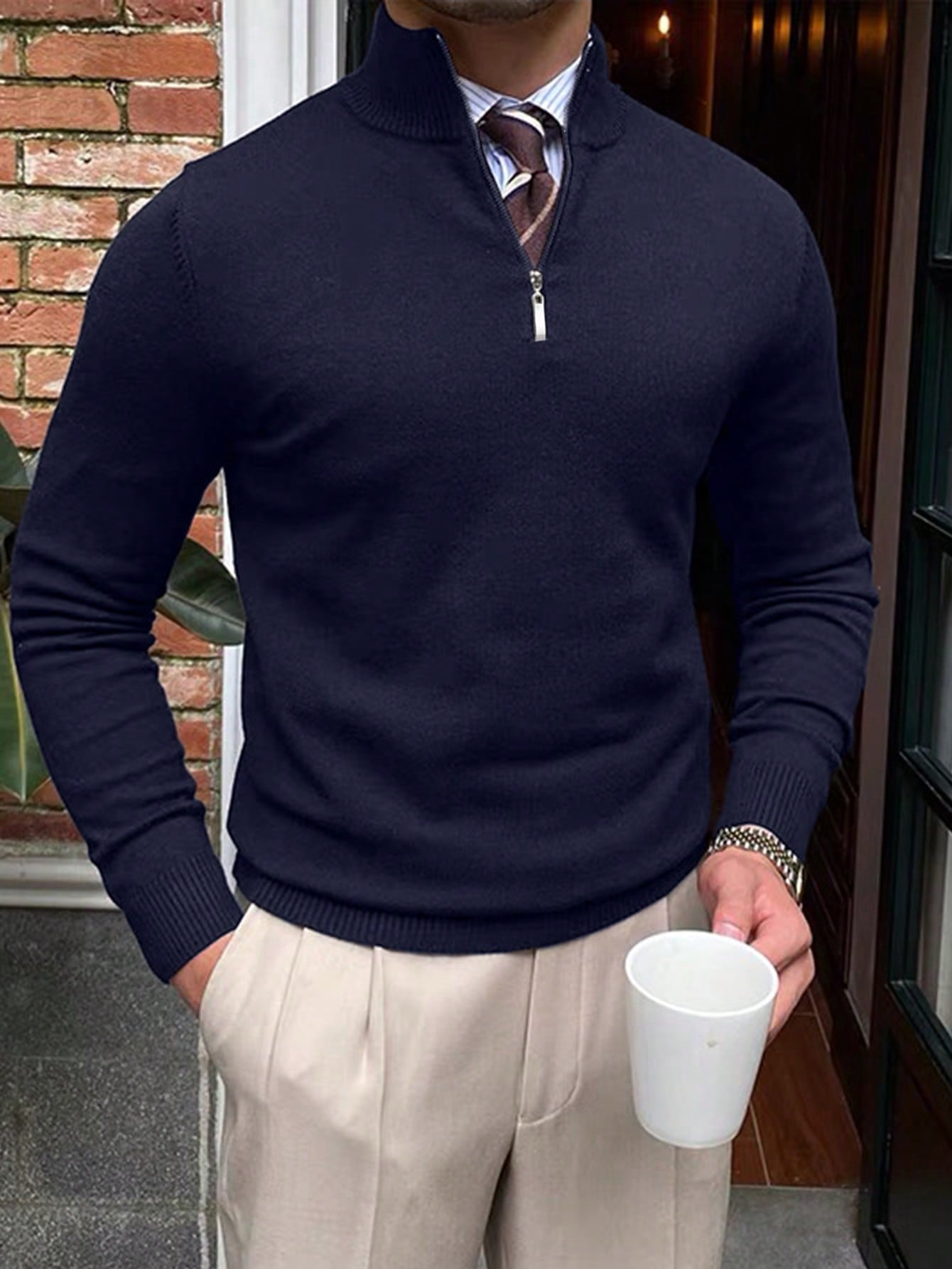 Piet | Men's Roll Neck Jumper in Old Money Style