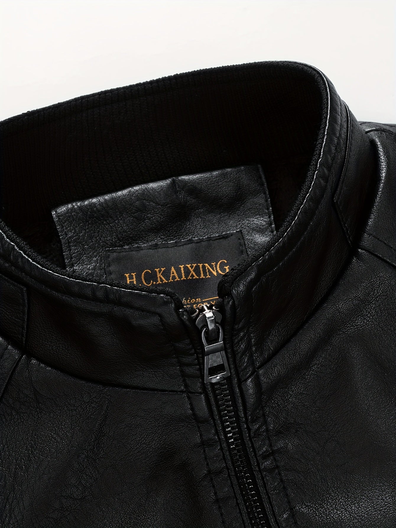 Pim | Men's PU Leather Jacket with Zip Pockets