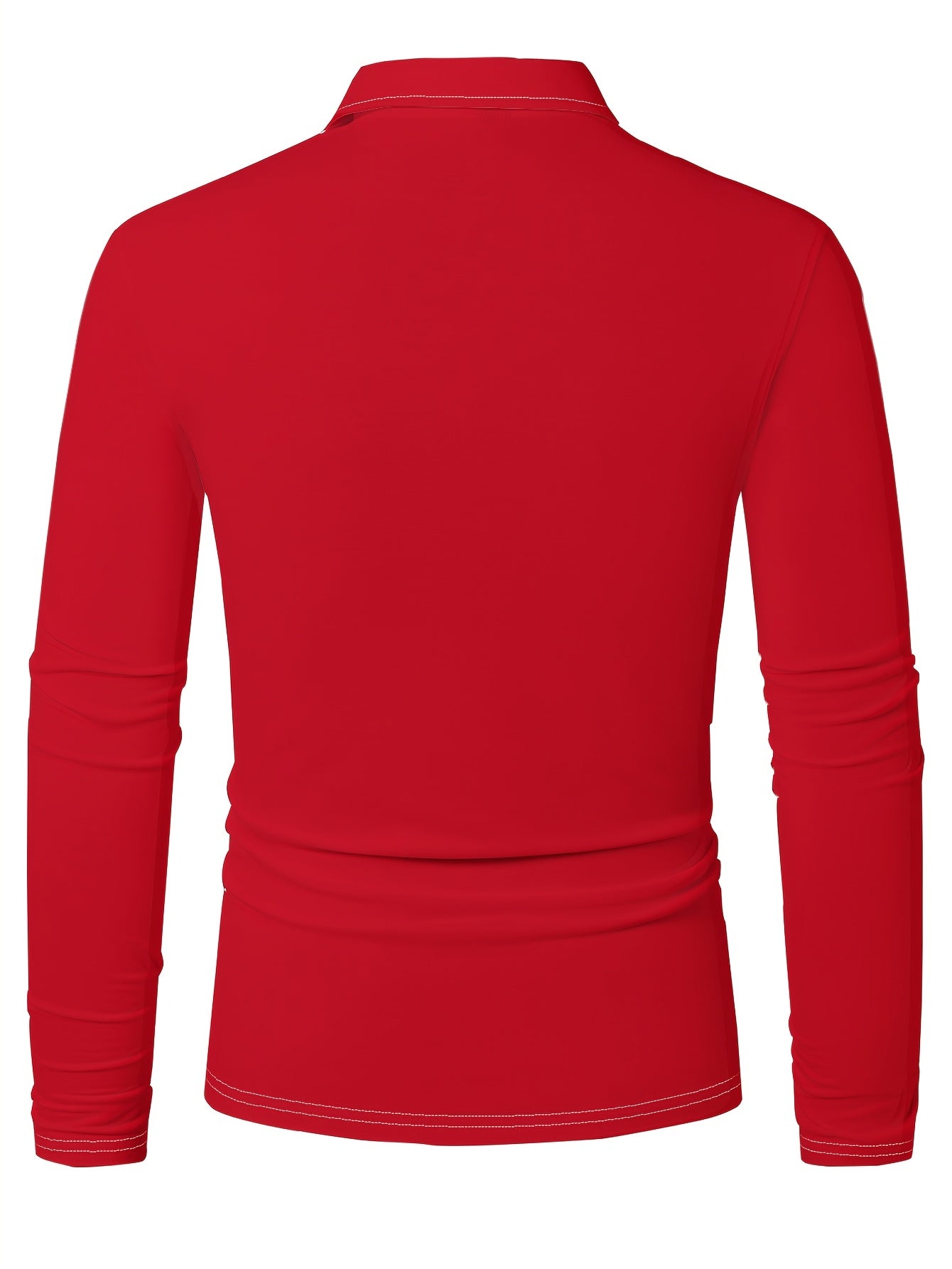Reindeer | Casual Men's Christmas Shirt with Long Sleeves and Notched Collar