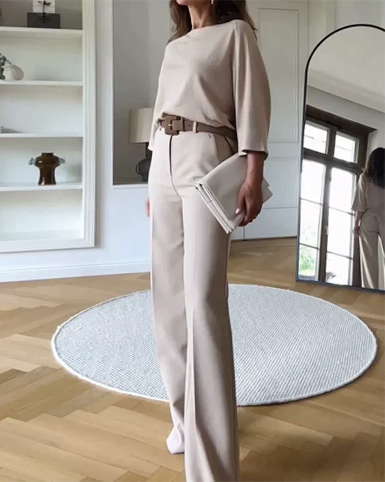 Roberta | Elegant two-piece grey women's set