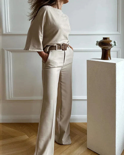 Roberta | Elegant two-piece grey women's set
