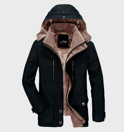 Ruben | Thick Winter Men's Jacket with Hood and Deep Pockets