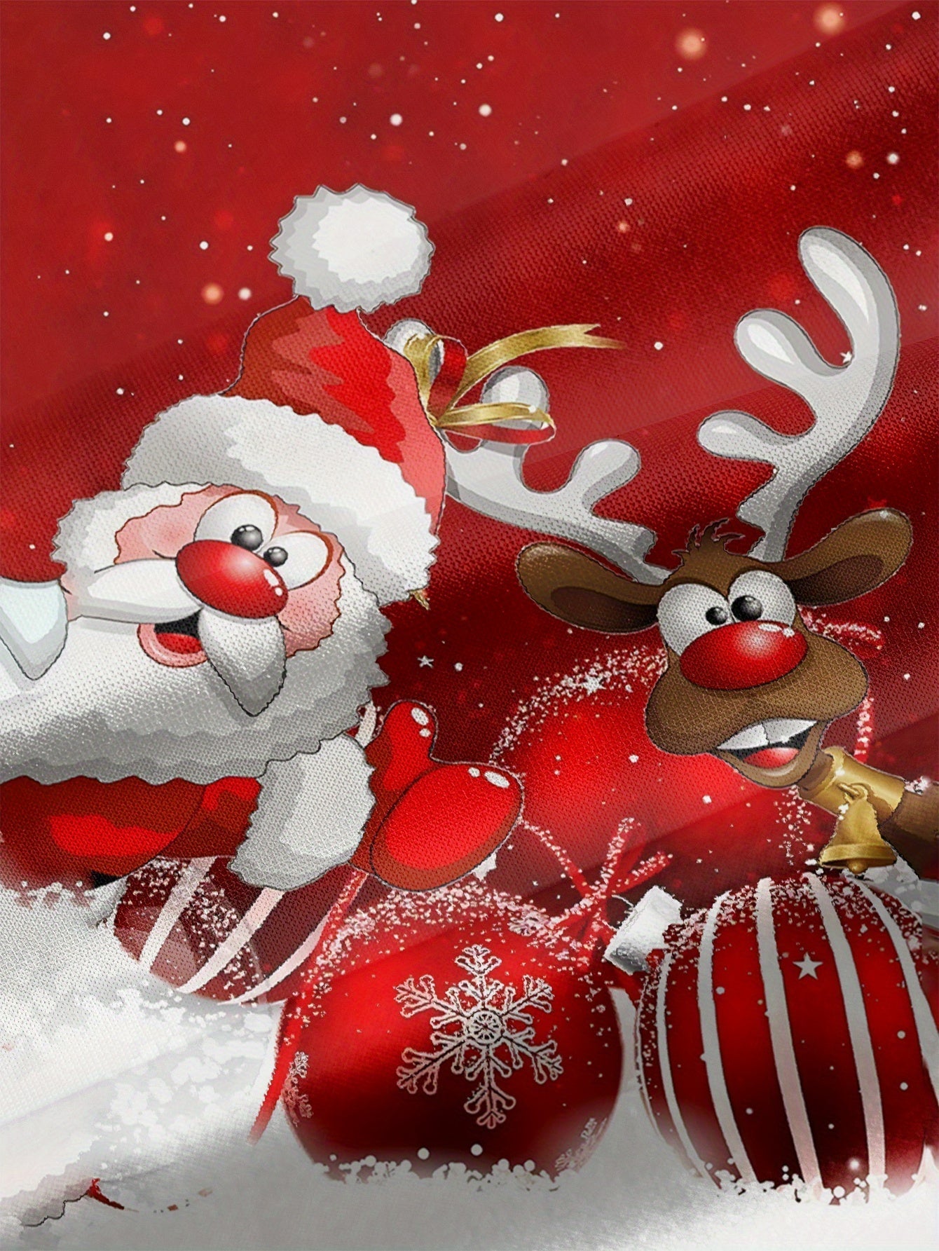 Ruben | Men's Santa and Reindeer Crewneck Sweatshirt