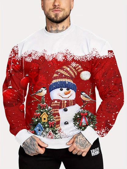 Ruben | Men's Santa and Reindeer Crewneck Sweatshirt