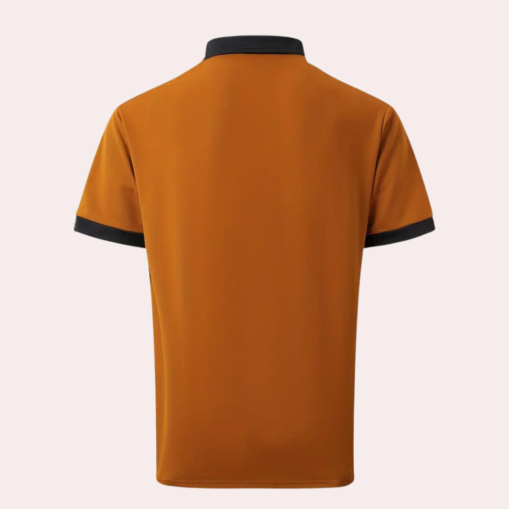 Ruben | Orange Men’s Summer Shirt with Short Sleeves