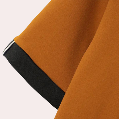 Ruben | Orange Men’s Summer Shirt with Short Sleeves