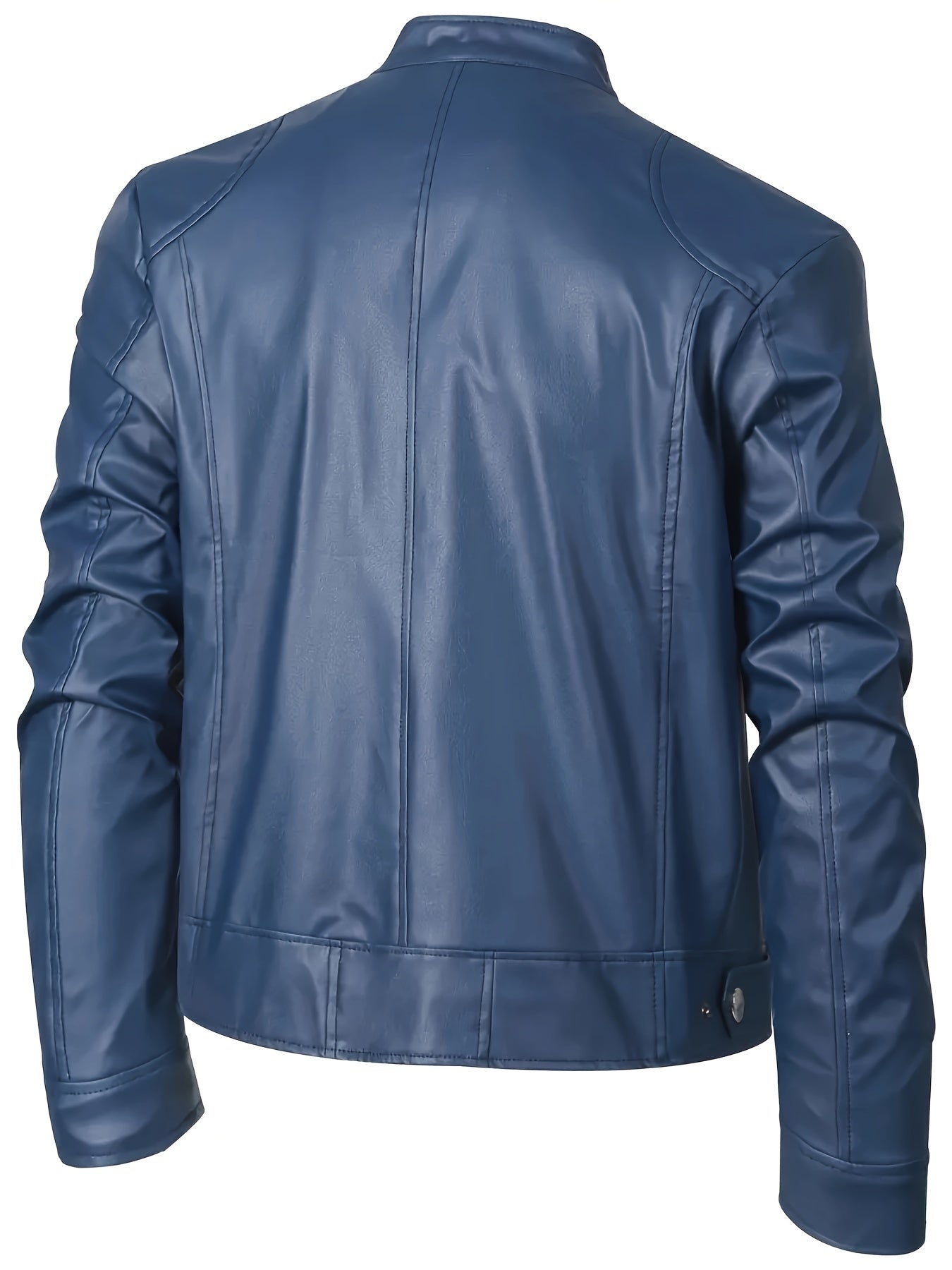 Ruben | Stylish PU Leather Jacket with Colour Blocks and Multi-Zip Design