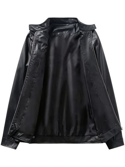 Ruben | Stylish PU Leather Jacket with Colour Blocks and Multi-Zip Design