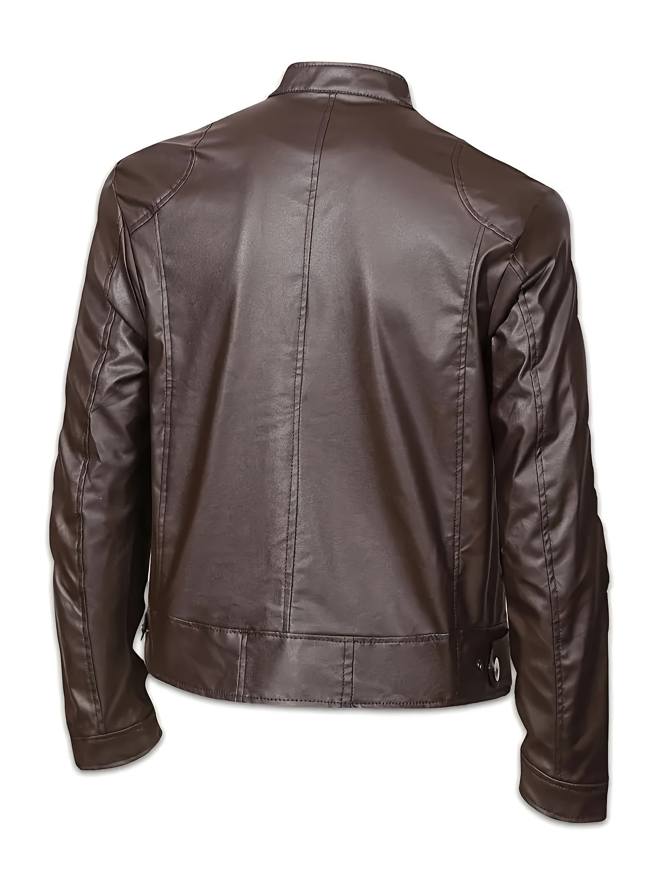 Ruben | Stylish PU Leather Jacket with Colour Blocks and Multi-Zip Design