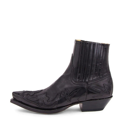 Sara | Leather Cowboy Boots with Heel