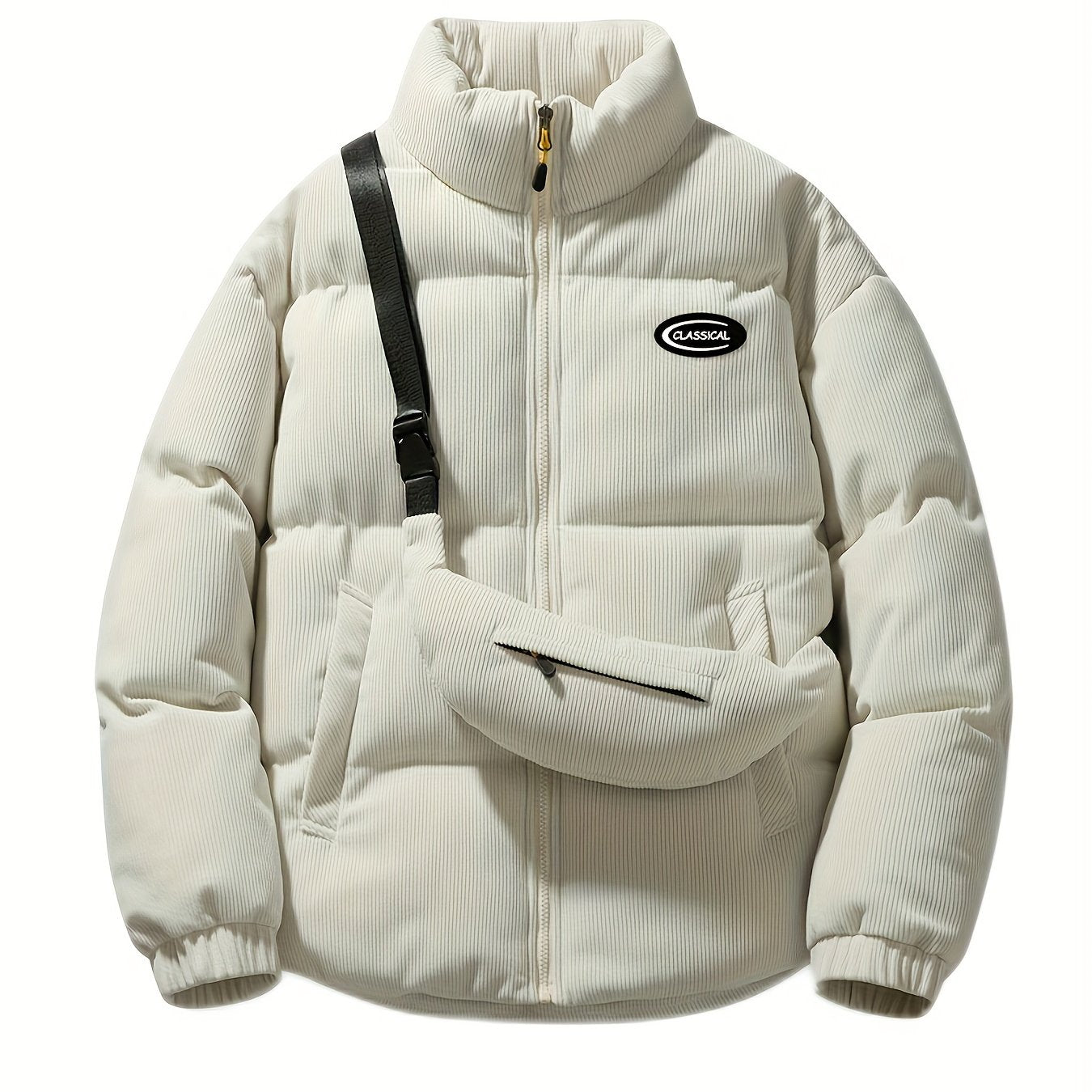 Sara | Corduroy Winter Coat with Shoulder Bag