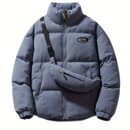 Sara | Corduroy Winter Coat with Shoulder Bag