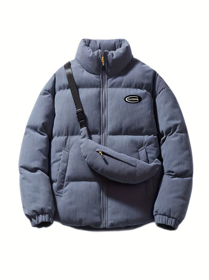 Sara | Corduroy Winter Coat with Shoulder Bag