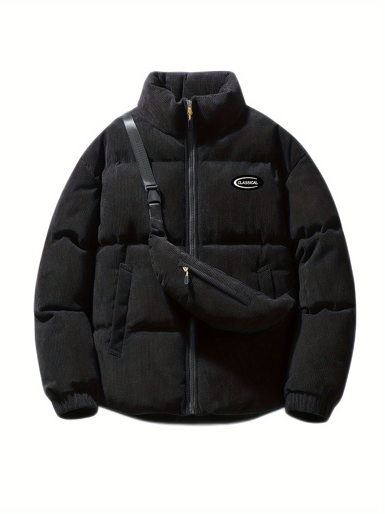 Sara | Corduroy Winter Coat with Shoulder Bag