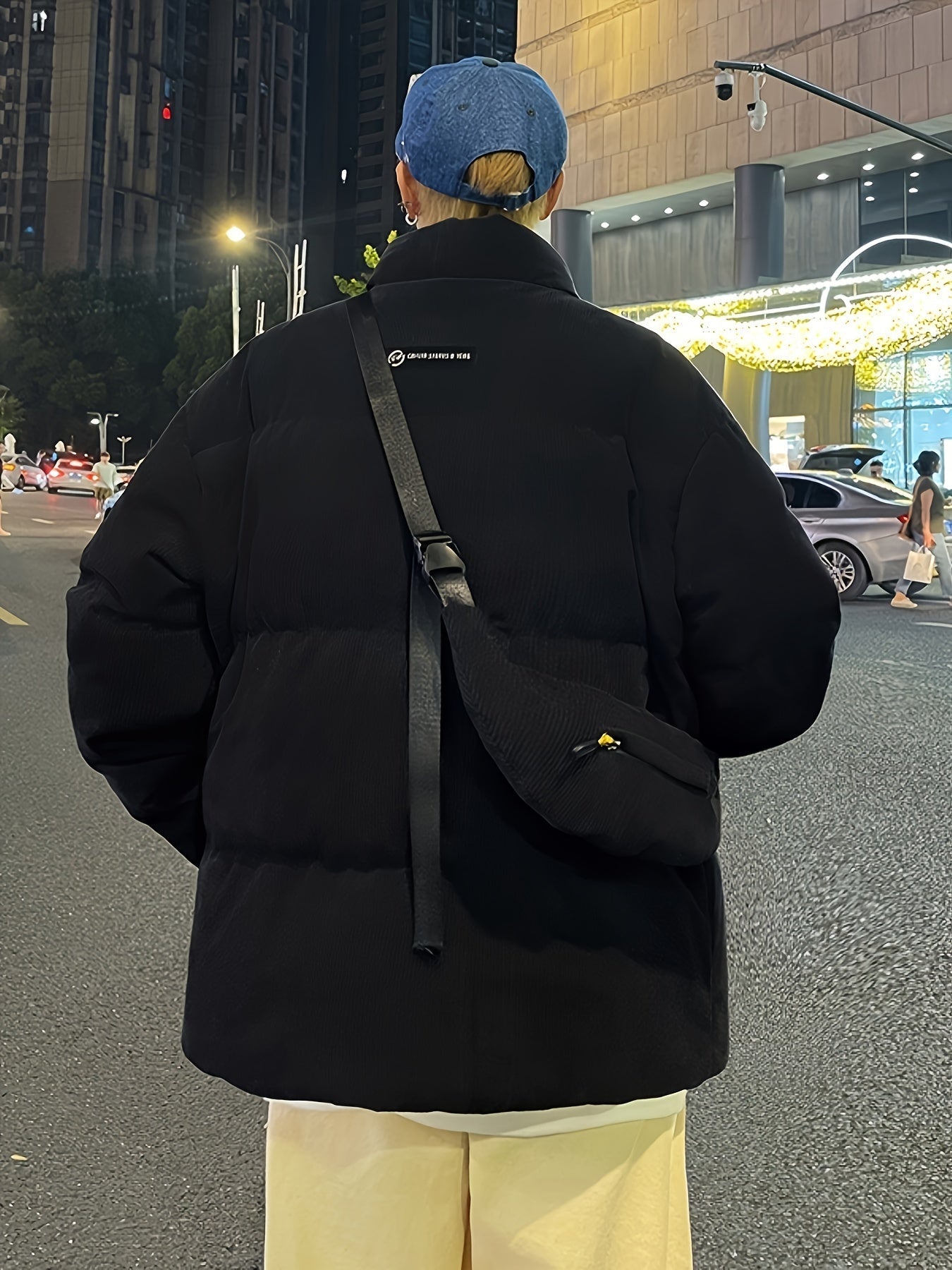 Sara | Corduroy Winter Coat with Shoulder Bag