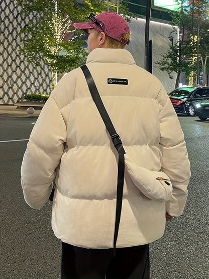 Sara | Corduroy Winter Coat with Shoulder Bag
