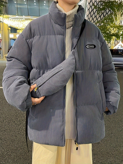 Sara | Corduroy Winter Coat with Shoulder Bag