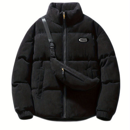 Sara | Corduroy Winter Coat with Shoulder Bag