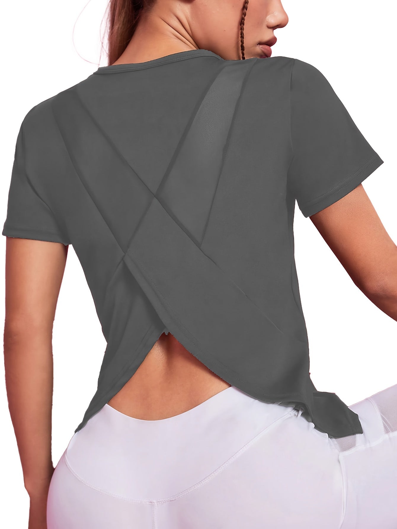 Sara | Quick-drying women's sports t-shirt with short sleeves and breathable mesh contrast