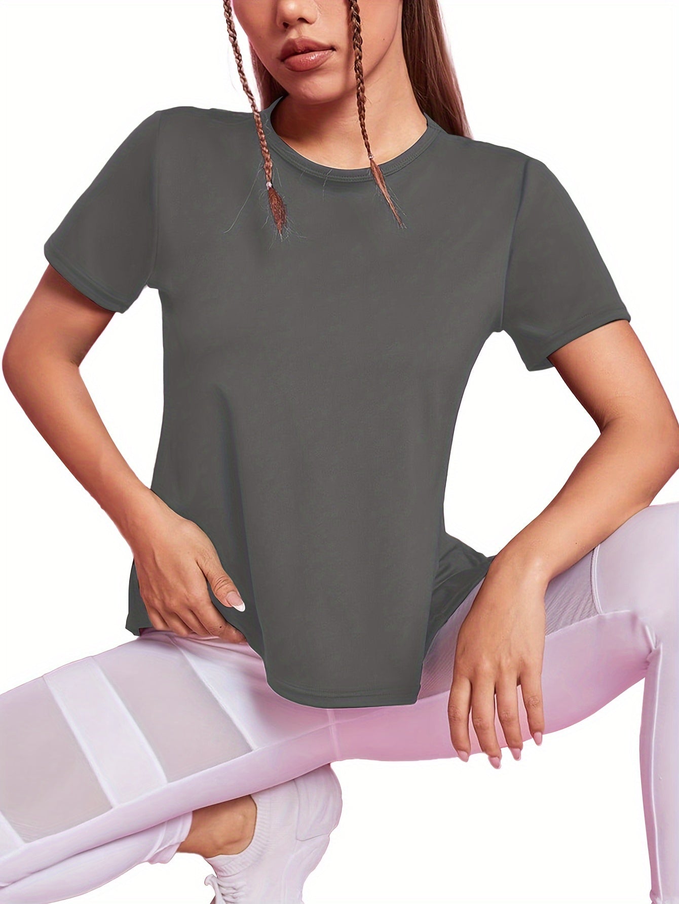 Sara | Quick-drying women's sports t-shirt with short sleeves and breathable mesh contrast