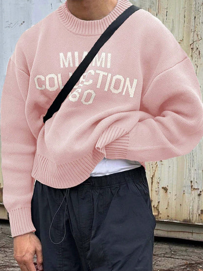 Sem | Men's American street style knitted jumper with round neck