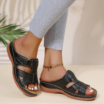 Sofie | Leather ladies' sandals with open toe