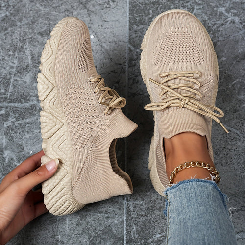 Sophie | Breathable Low Top Sneakers in Solid Colour