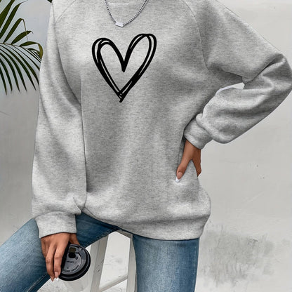 Sophie | Casual sweatshirt with heart print