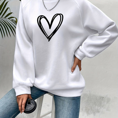 Sophie | Casual sweatshirt with heart print