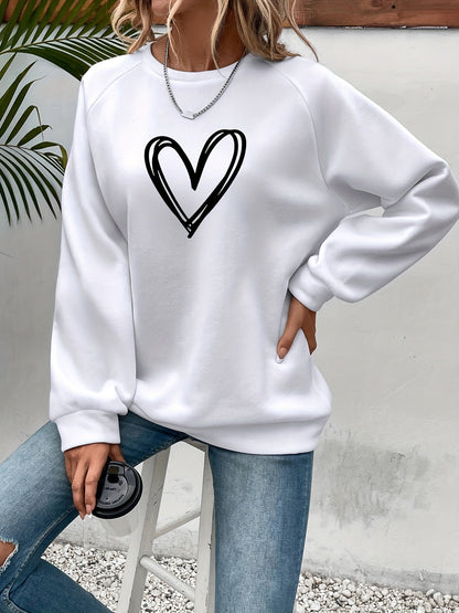 Sophie | Casual sweatshirt with heart print