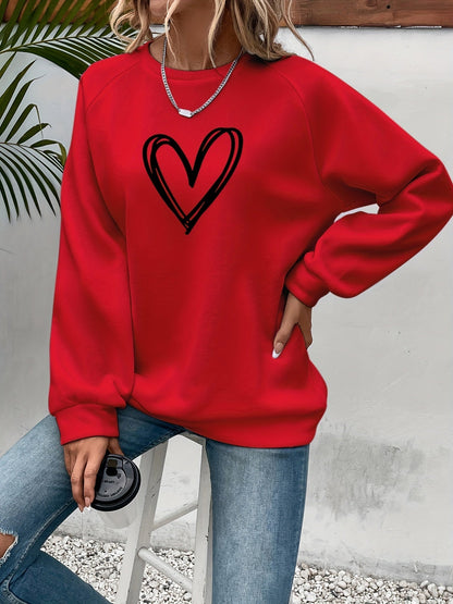 Sophie | Casual sweatshirt with heart print