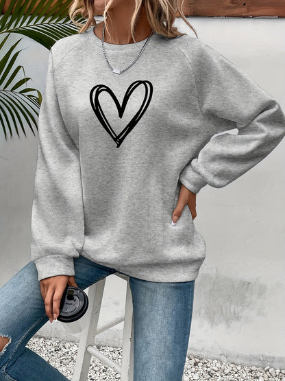 Sophie | Casual sweatshirt with heart print