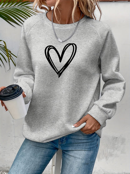 Sophie | Casual sweatshirt with heart print