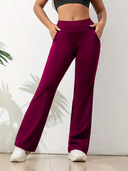 Sophie | Plain Coloured Casual Yoga Trousers