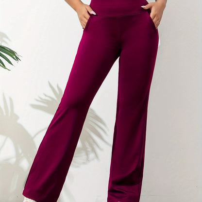 Sophie | Plain Coloured Casual Yoga Trousers