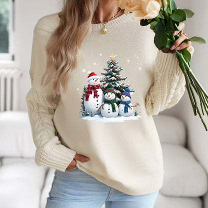 Sophie | Festive Snowman Print Christmas Jumper