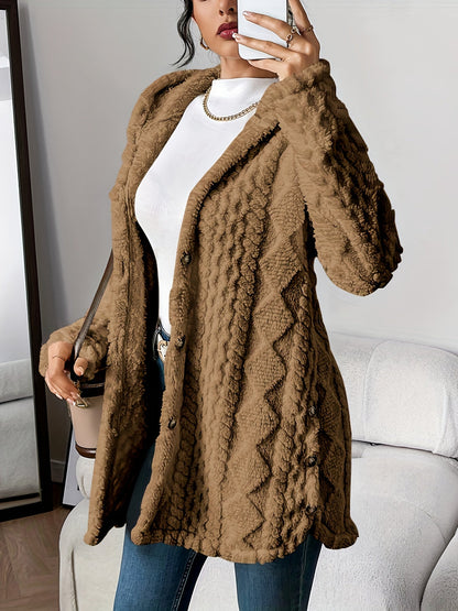 Sophie | Fluffy teddy hoodie coat