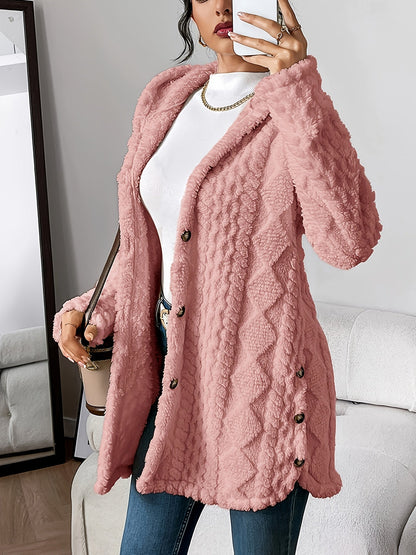 Sophie | Fluffy teddy hoodie coat