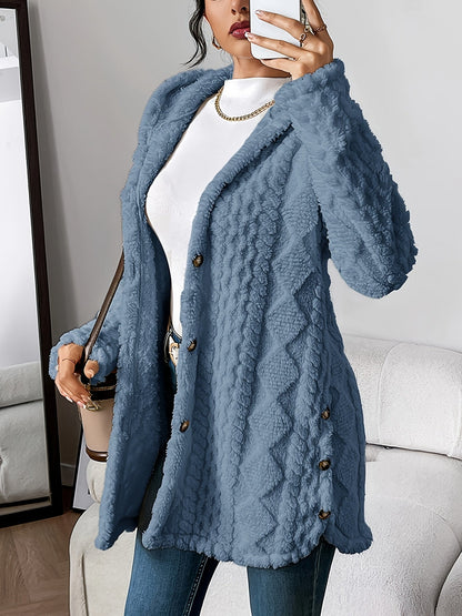Sophie | Fluffy teddy hoodie coat