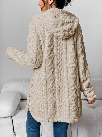 Sophie | Fluffy teddy hoodie coat