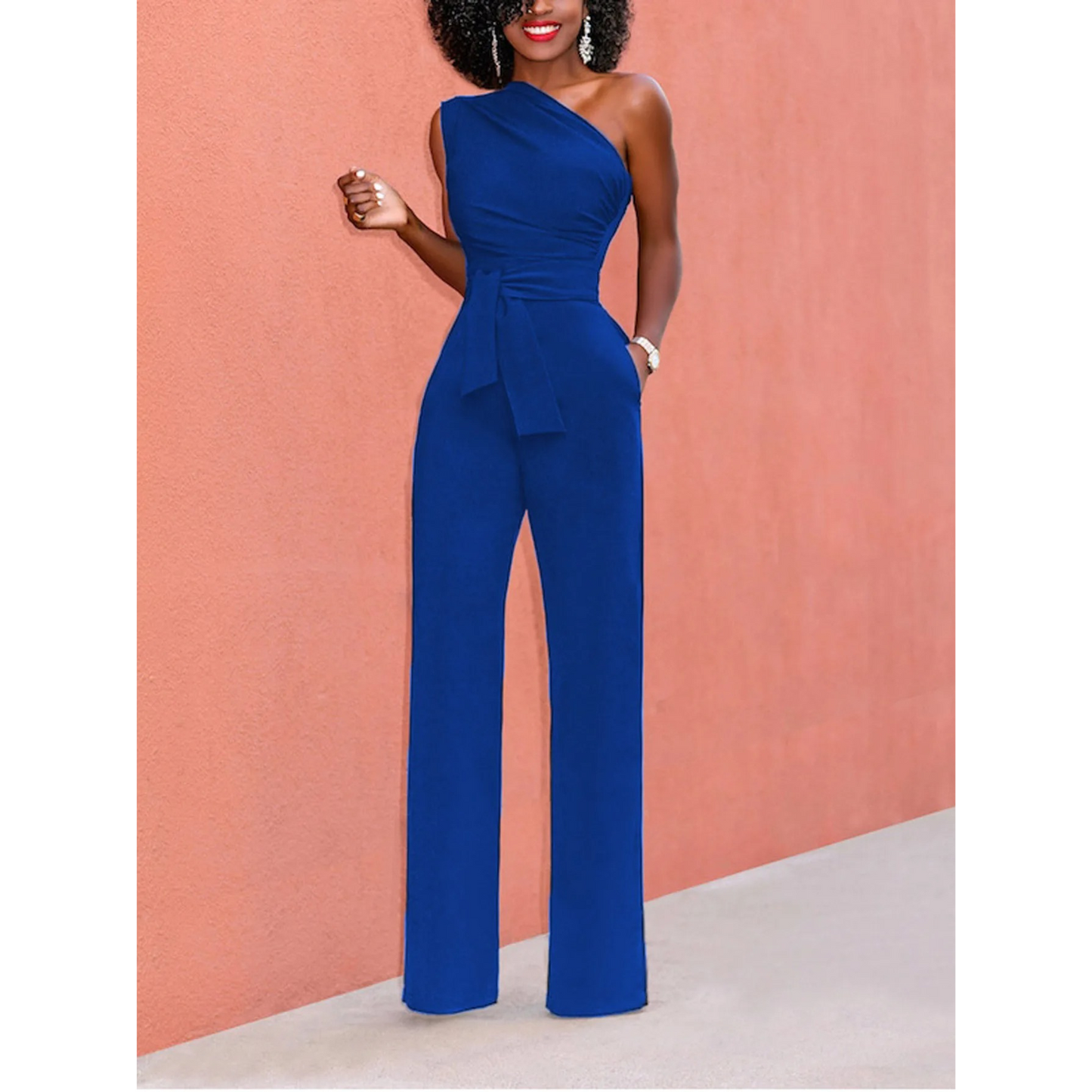 Sophie | Jumpsuit with Wide Legs and Short Sleeves
