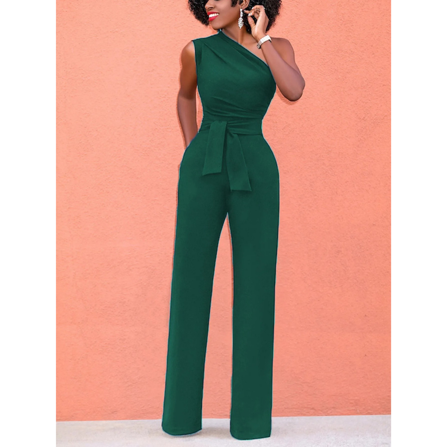 Sophie | Jumpsuit with Wide Legs and Short Sleeves